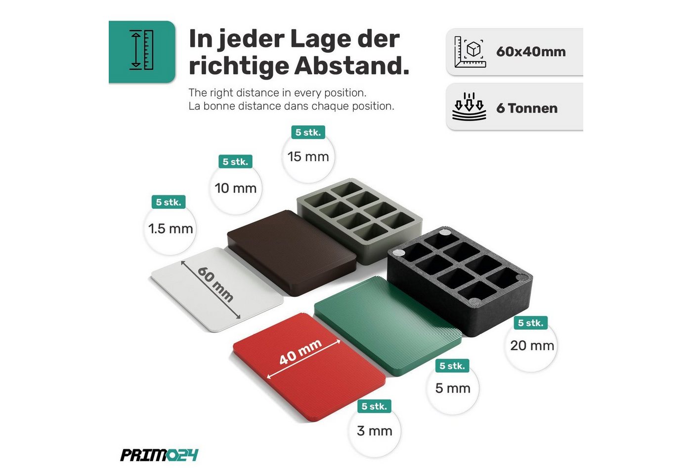 Silisto Unterlegplatte Unterlegplatten Sortiment 30 Teilig, 30-St., Made in Germany Bild 2