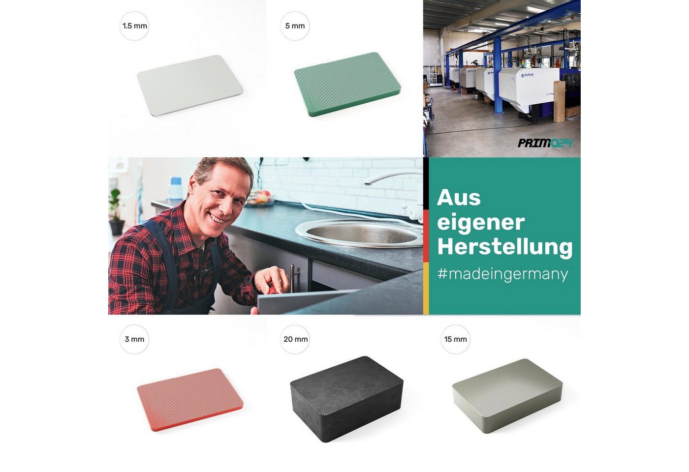 Silisto Unterlegplatte Unterlegplatten Sortiment 30 Teilig, 30-St., Made in Germany Bild 5