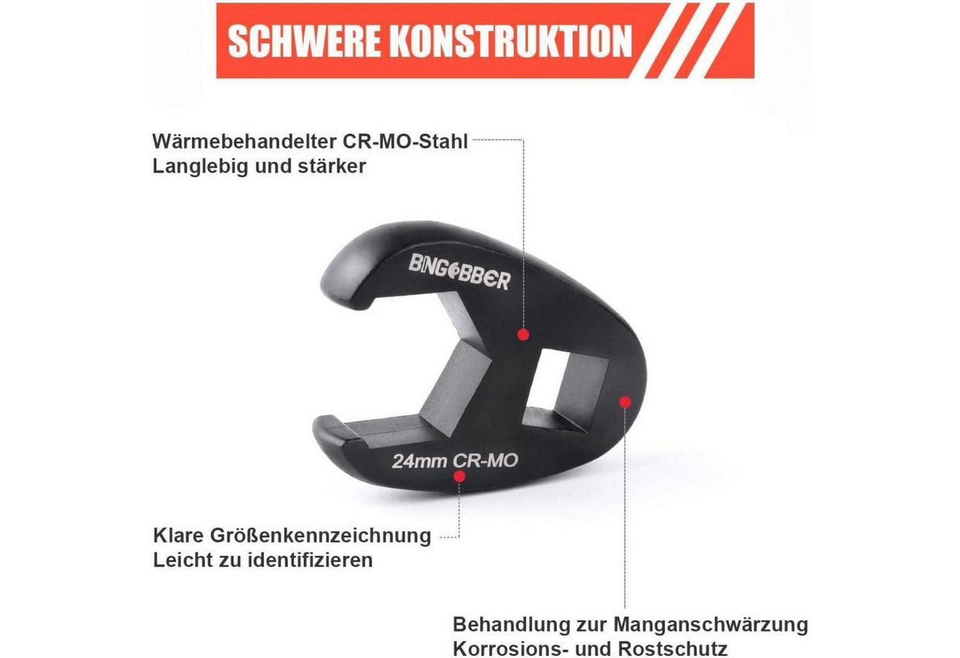 LuxusKollektion Steckschlüssel Hahnenfußschlüssel Satz 13tlg Halbzoll Vierkantantrieb 20-32mm Bild 4