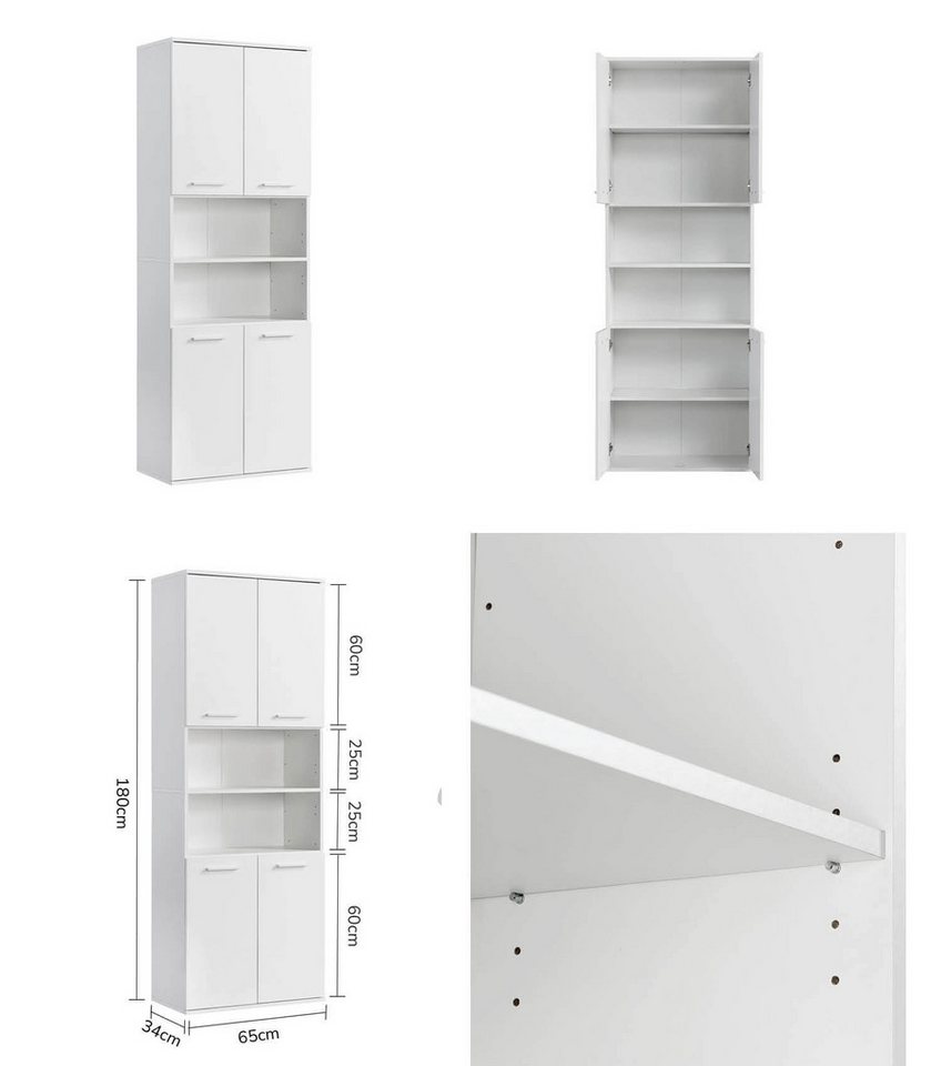 mokebo Badmöbel-Set Der Steuermann, (3-teilig), Made in Germany, Badezimmerschrank, Badschrank, Set in Weiß Bild 5