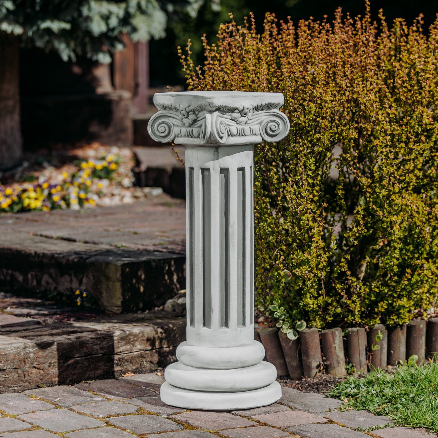 gartendekoparadies.de Gartensockel Griechische Säule, Steinsockel, H. 75 cm, G. 48 kg, Frostsicher Bild 3