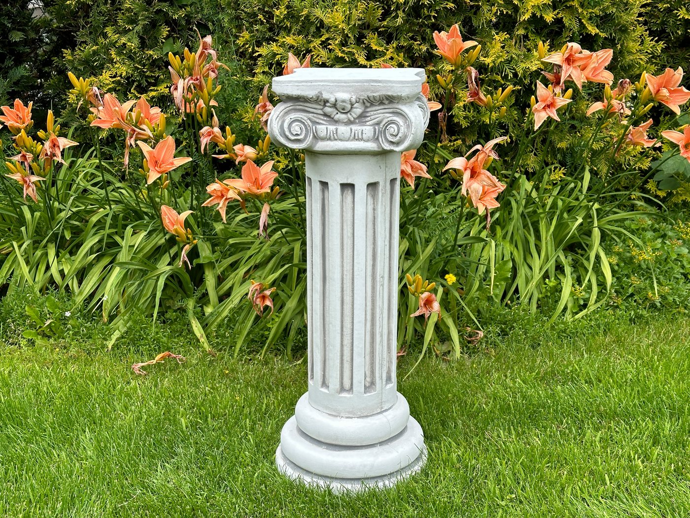 gartendekoparadies.de Gartensockel Griechische Säule, Steinsockel, H. 75 cm, G. 48 kg, Frostsicher Bild 5