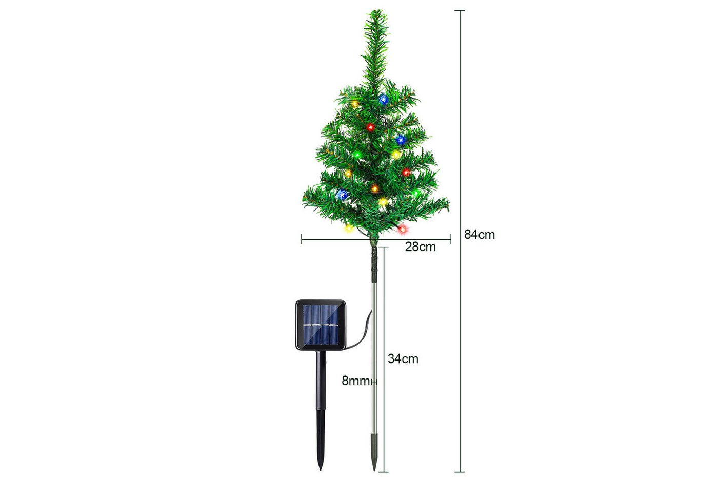 Clanmacy LED Dekolicht Solar Weihnachtsbeleuchtung Aussen Wasserdicht IP65 für Weihnachtstag, Zierpflanzen Beleuchtung