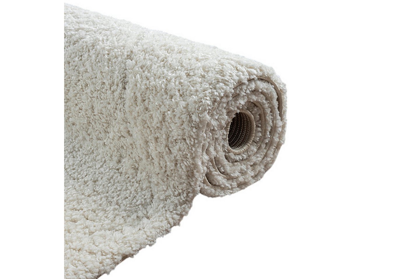 TeppichHome24 Teppich Hochflor Teppich creme mit Rautenmuster modern weich, rechteckig Bild 3