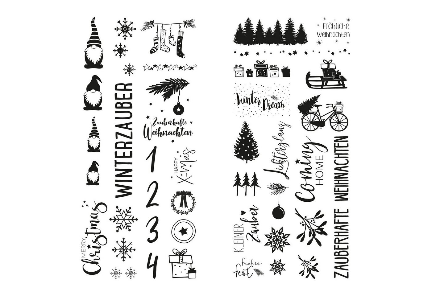 Rayher Sticker Winterzauber, 2 Blatt