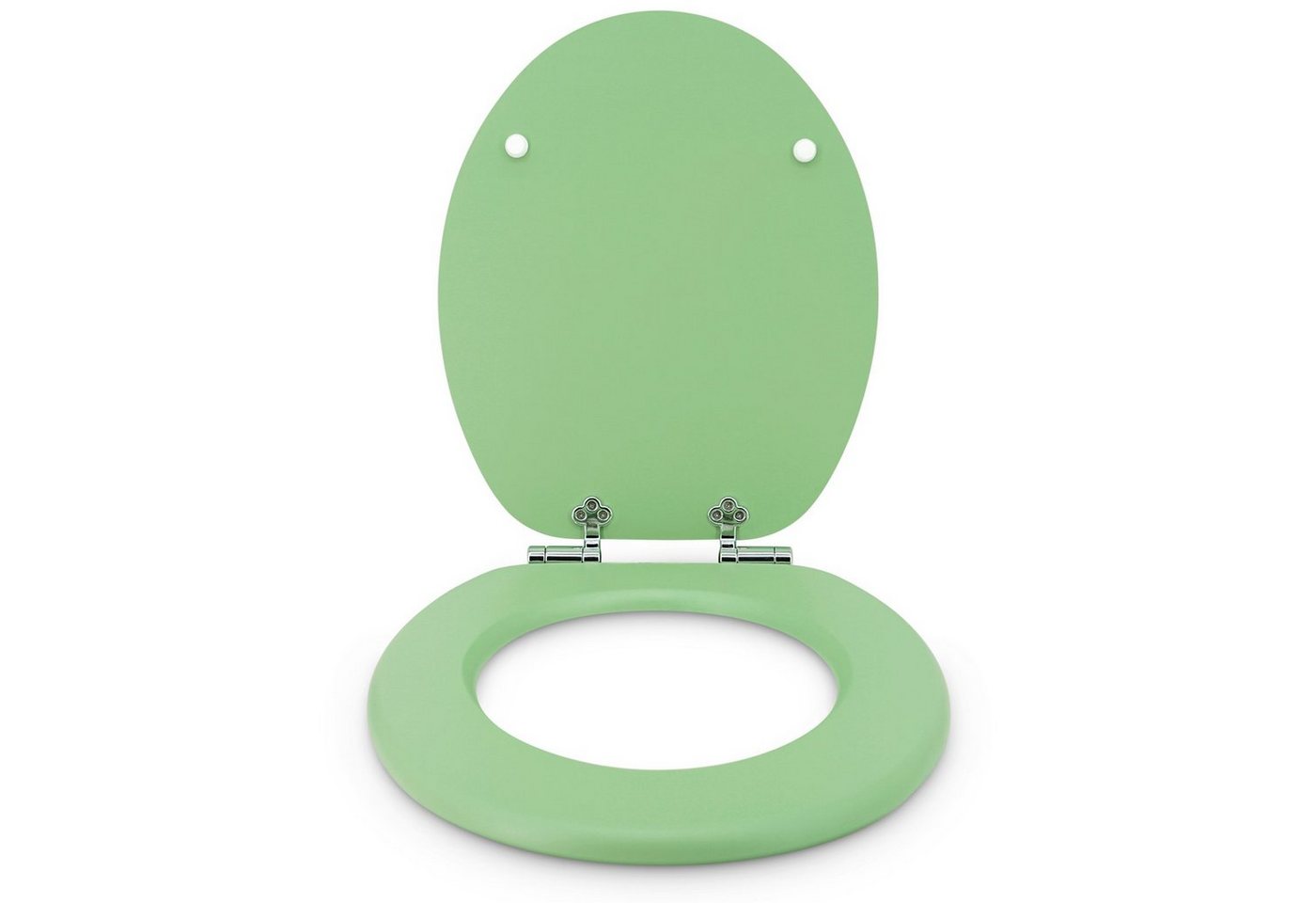 Sanfino WC-Sitz "Mint Green" Premium Toilettendeckel mit Absenkautomatik aus Holz, in einem schönem Grün, hohem Sitzkomfort, einfache Montage Bild 2