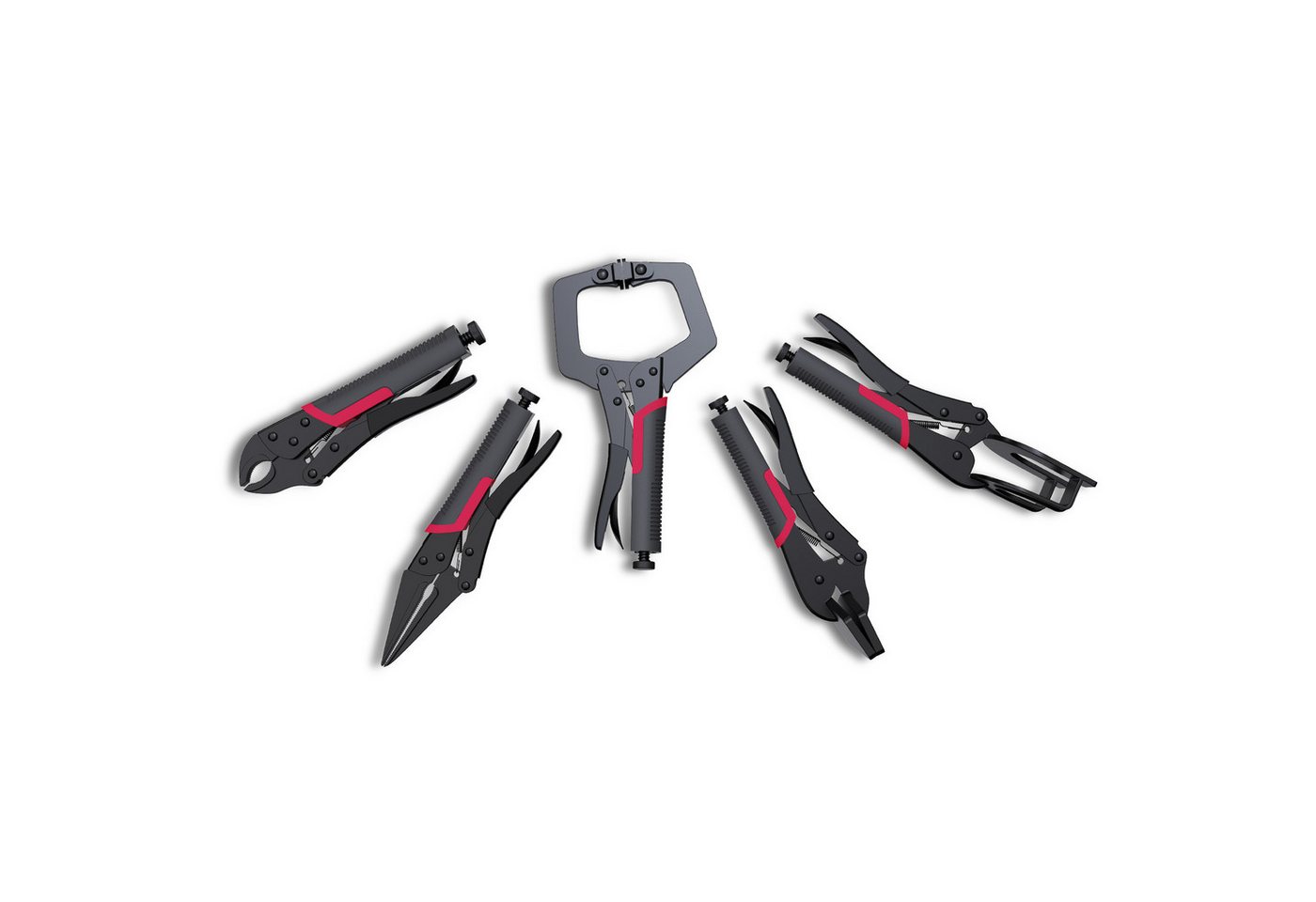 CCLIFE Gripzange CCLIFE Gripzangen Set aus Stahl fuer Schweißen und Reparatur, 5-tlg. Bild 2