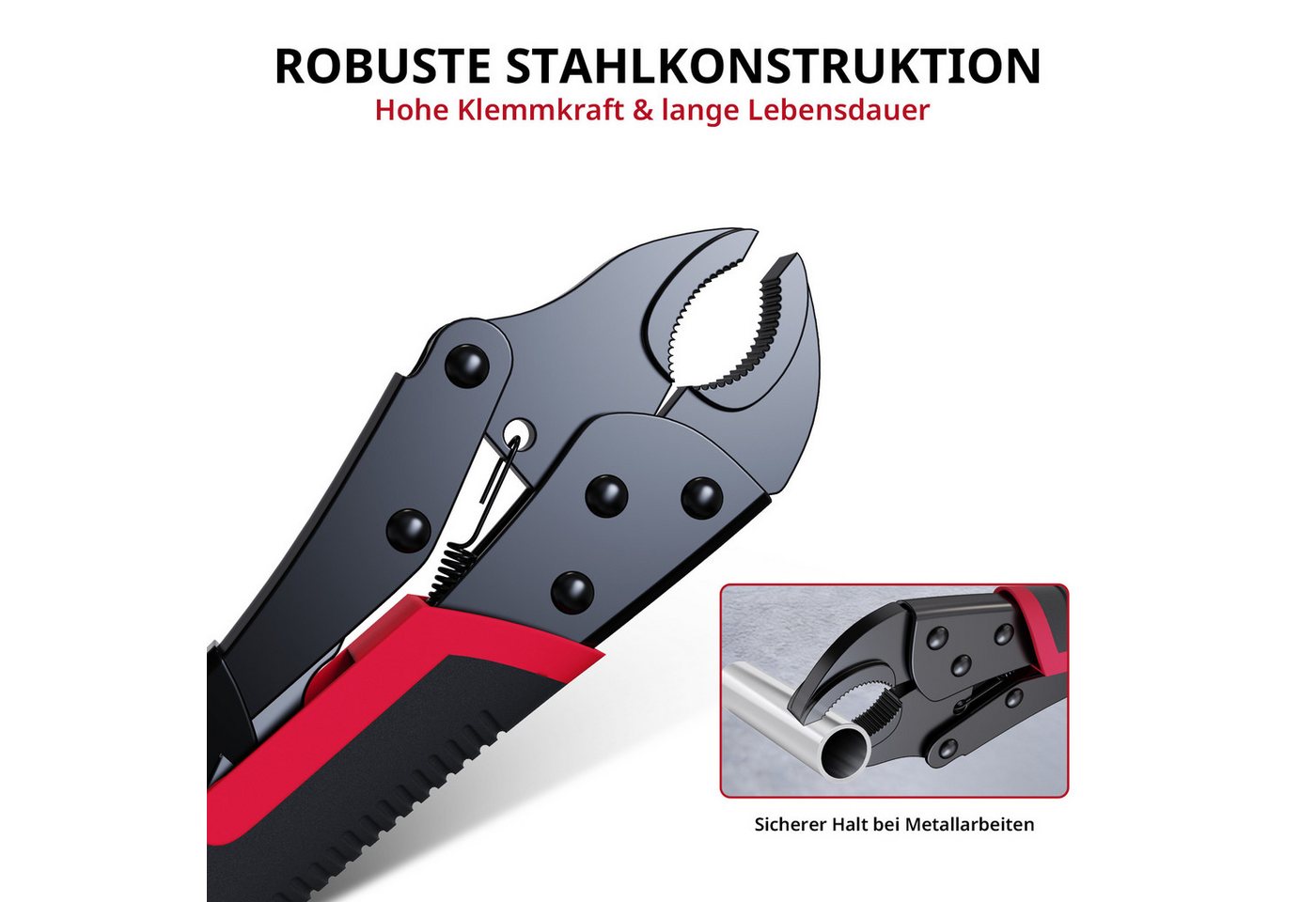 CCLIFE Gripzange CCLIFE Gripzangen Set aus Stahl fuer Schweißen und Reparatur, 5-tlg. Bild 3