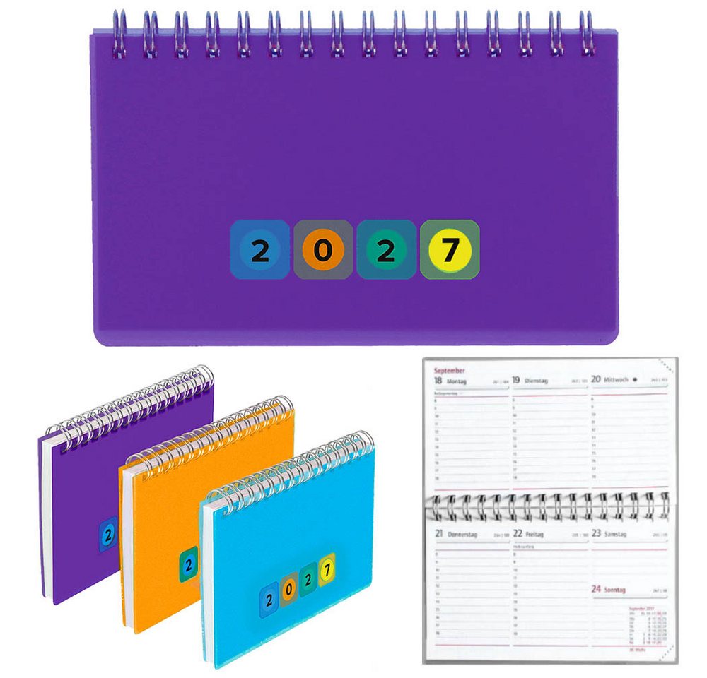 Herlitz Schreibtischkalender Mini Protect 2027 lila