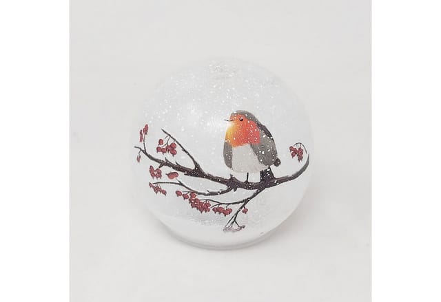 formano LED Dekolicht Kugel Wintervogel 12cm 15cm, LED fest integriert