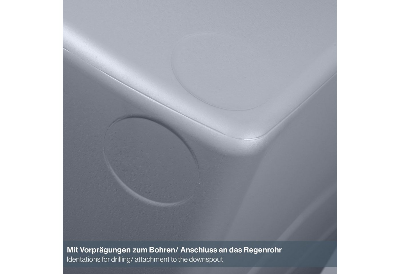 Kreher Regentonne 2 x 'Aqua Tower' 650 Liter mit Hahn in Grau/Anthrazit (Farbe wählbar), 650 l Bild 3