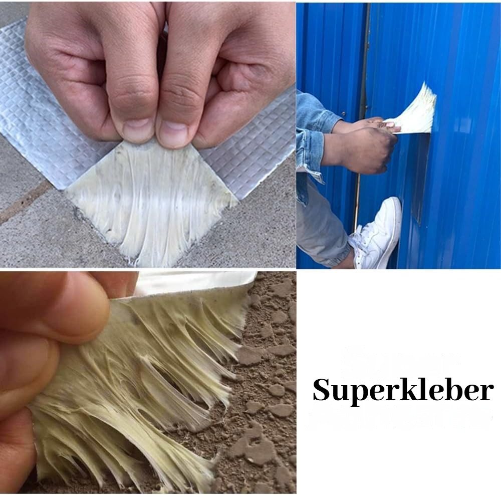 BlingBin Dichtungsband Selbstklebendes Aluminium Butyl-Reparaturband, (1 Stück, 1-St., 15 cm x 5 m x 1 mm), wasserdicht zum Abdichten und Befestigen gegen Undichtigkeiten