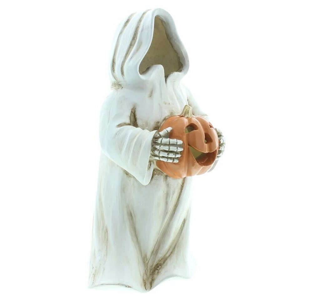 Home-trends24.de LED Dekofigur LED Geist Kürbis Deko Figur Herbst Halloween Polyresin Bild 2