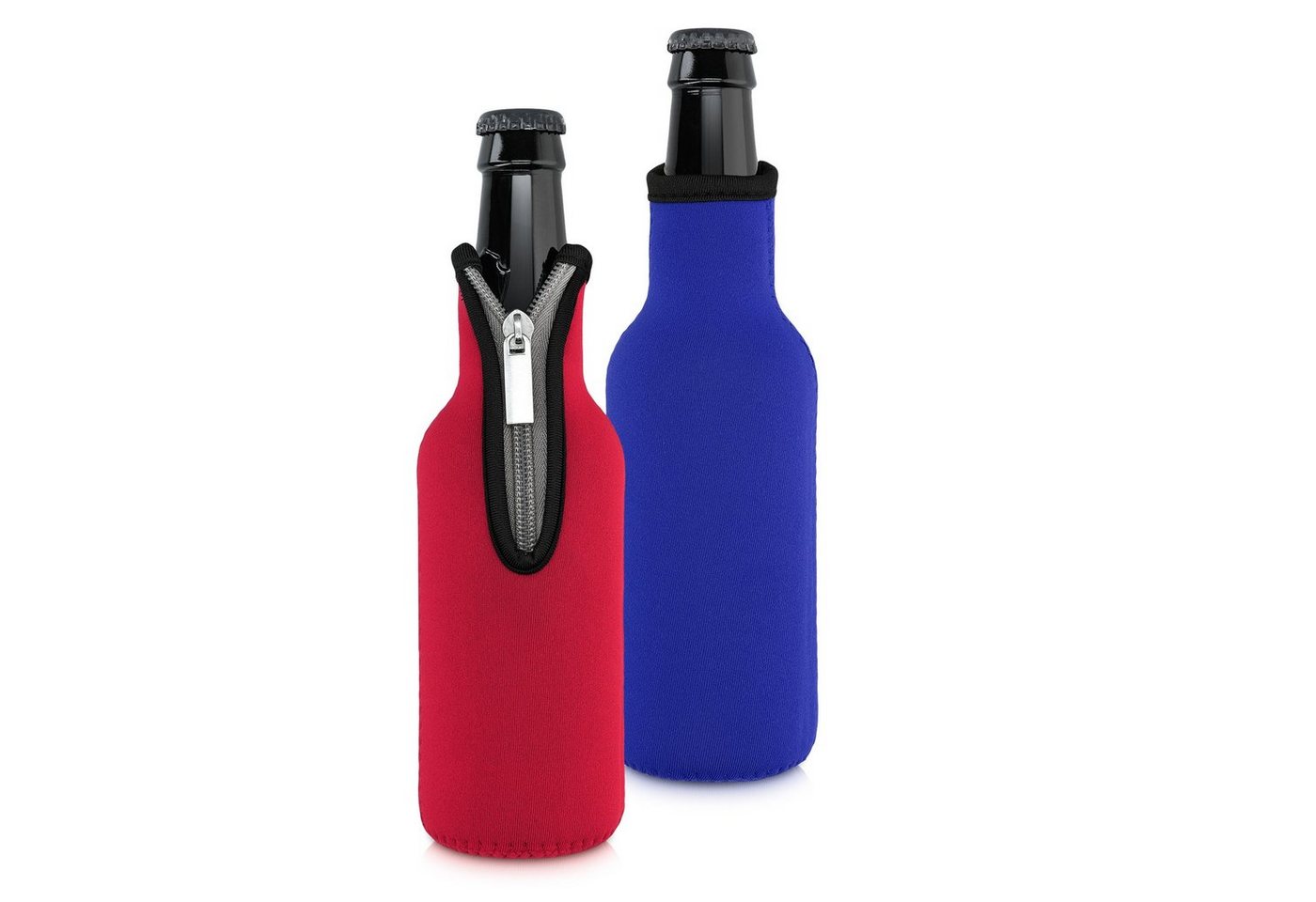 kwmobile Outdoor-Flaschenkühler 2x 330ml Flasche Flaschenkühler, für Bier und andere Getränke - aus isoliertem Neopren - Kühler