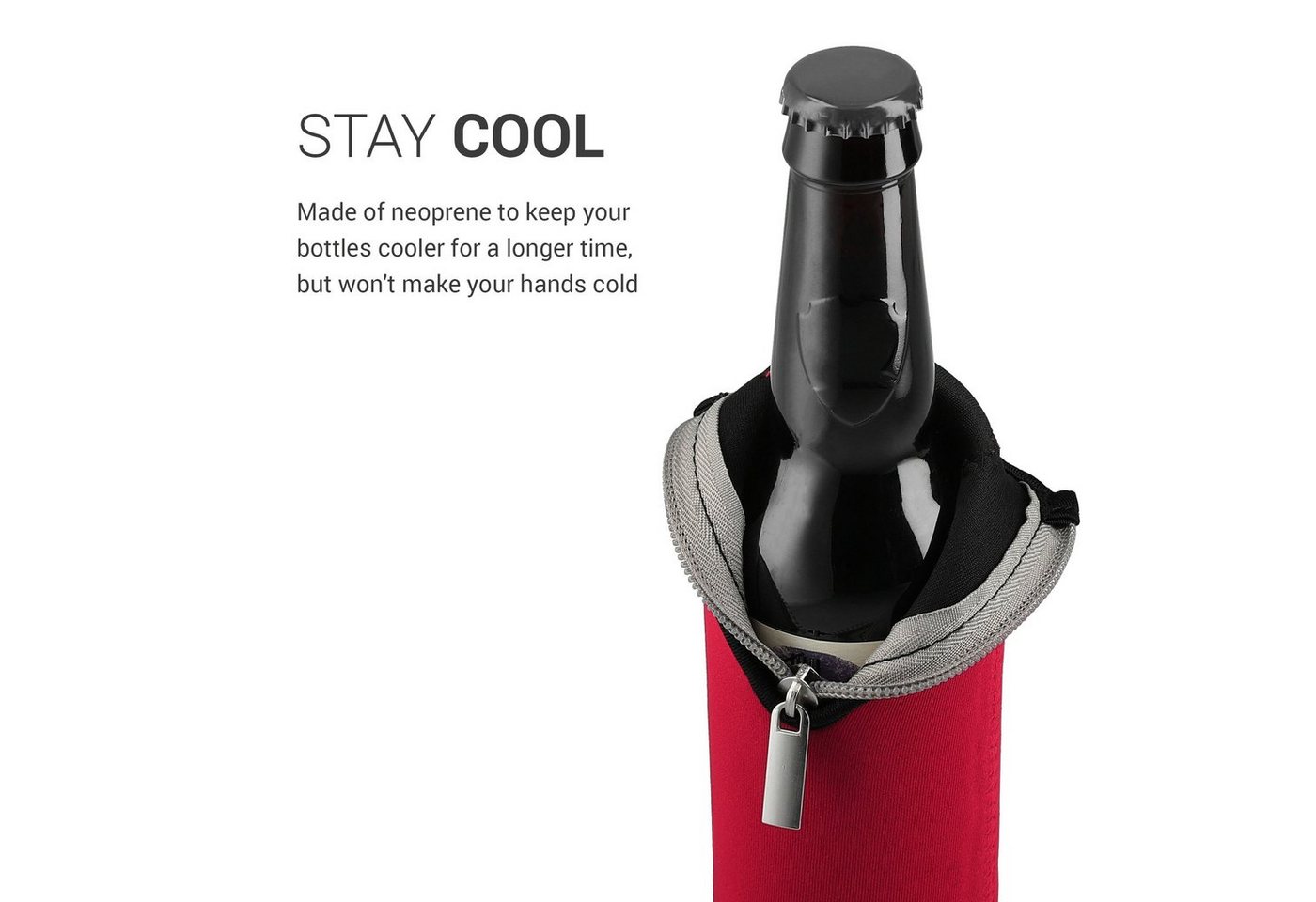 kwmobile Outdoor-Flaschenkühler 2x 330ml Flasche Flaschenkühler, für Bier und andere Getränke - aus isoliertem Neopren - Kühler Bild 3