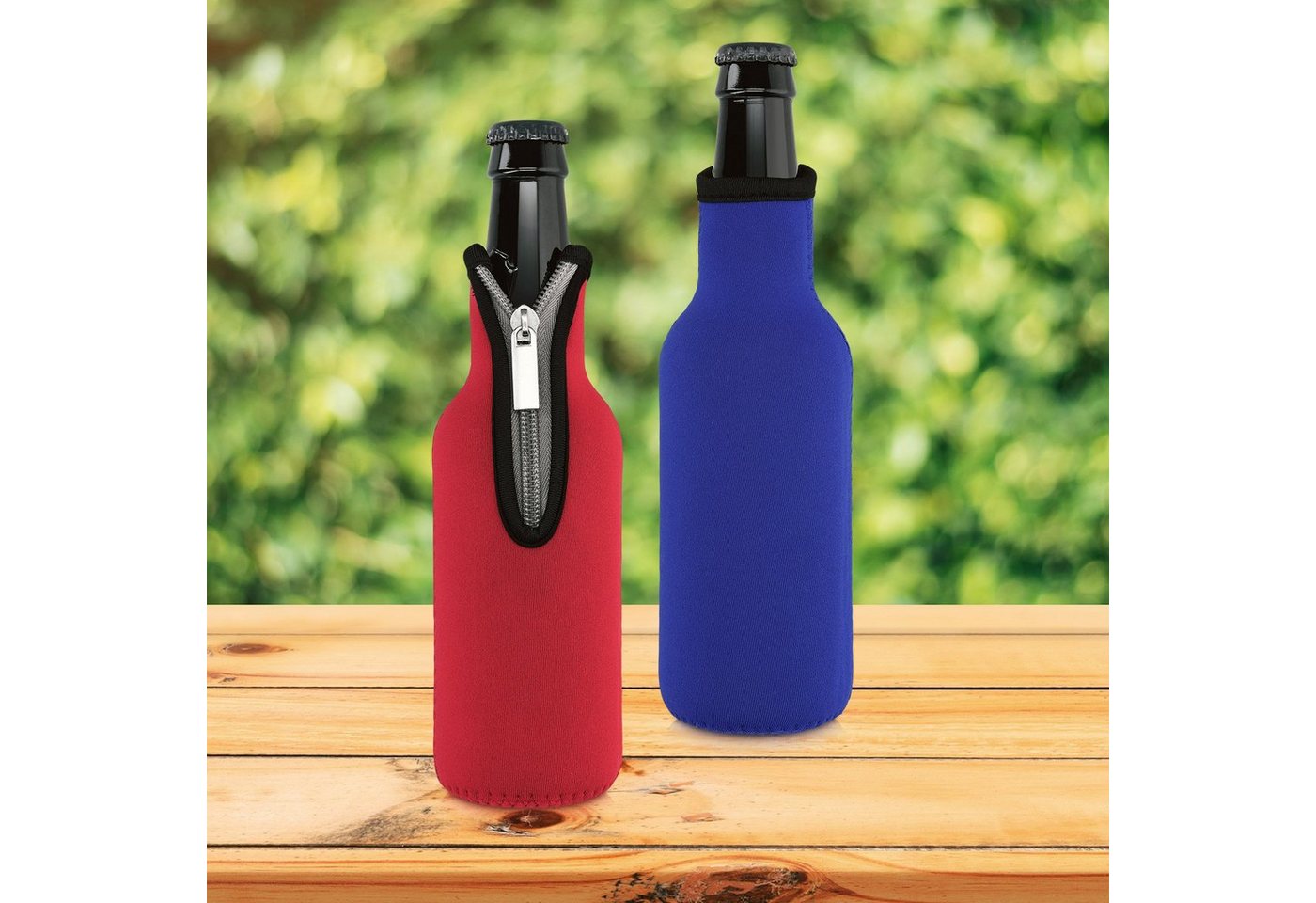 kwmobile Outdoor-Flaschenkühler 2x 330ml Flasche Flaschenkühler, für Bier und andere Getränke - aus isoliertem Neopren - Kühler Bild 4
