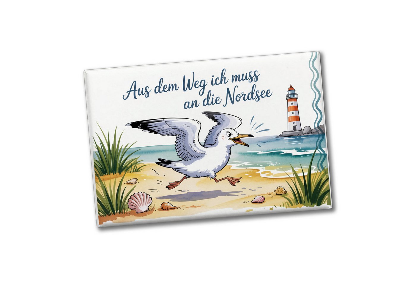speecheese Magnet Möwe am Strand - aus dem Weg Souvenir Souvenir Magnet Bild 2