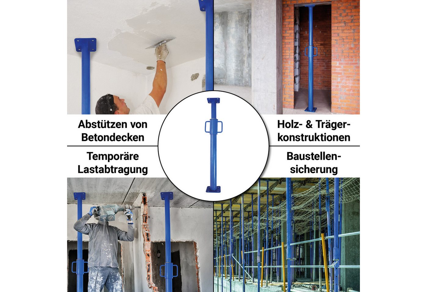 Bituxx Stützelement Baustütze 53 – 90 cm Blau, MS-19697 Bild 5