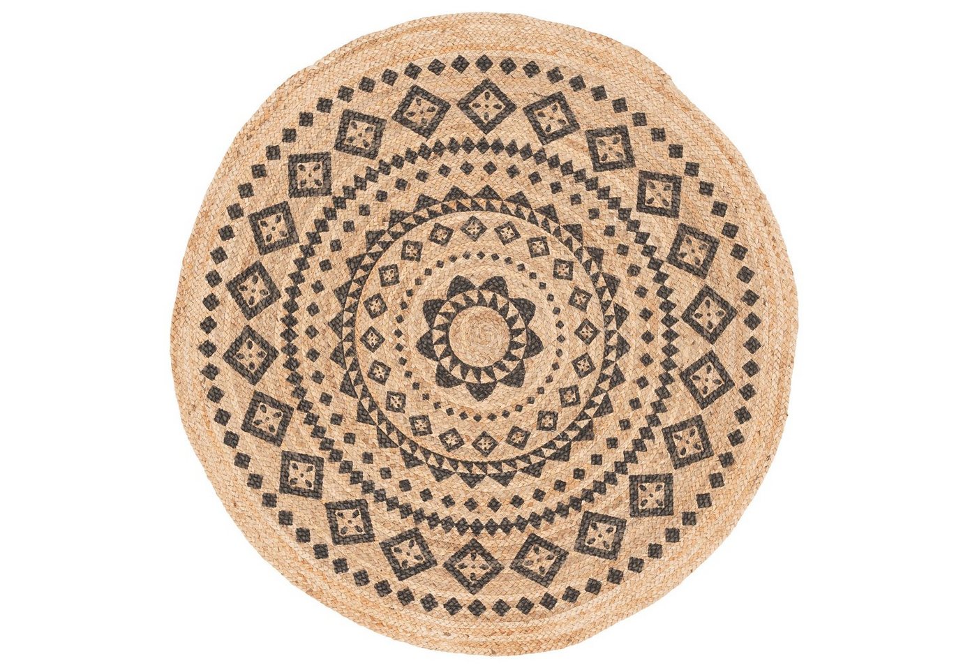 Pergamon Sisalteppich Handgefertigt Jute Teppich Nele Ethno Rund, Rund, Höhe: 4 mm