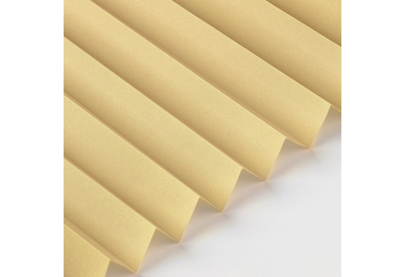 jalousiescout Plissee Pure Premium 40x100cm Beige Klemmfix ohne Bohren, halbtransparent, ohne Bohren, verspannt, Klemmfix, Polyester-Stoff, blickdicht und lichtdurchlässig Bild 4