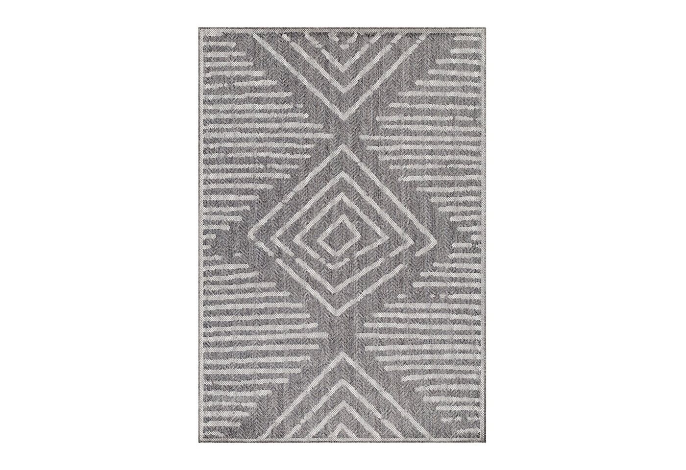 Stilvoll Günstig Outdoorteppich Teppich für den Flur oder Küche Gestreiftes Design, Läufer, Höhe: 7 mm