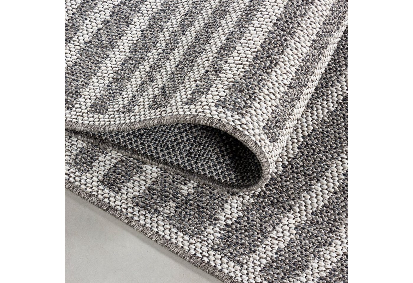 Stilvoll Günstig Outdoorteppich Teppich für den Flur oder Küche Gestreiftes Design, Läufer, Höhe: 7 mm Bild 4
