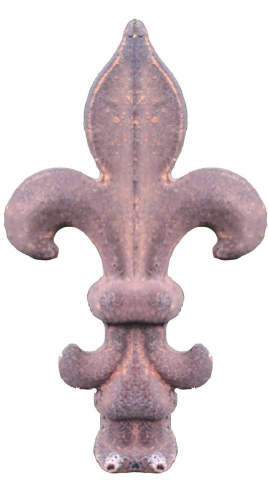 EdelrostPassion Metallzaun, Edelrost Zaunspitze französische Lilie, aus Metall, DIY, H:10-12cm