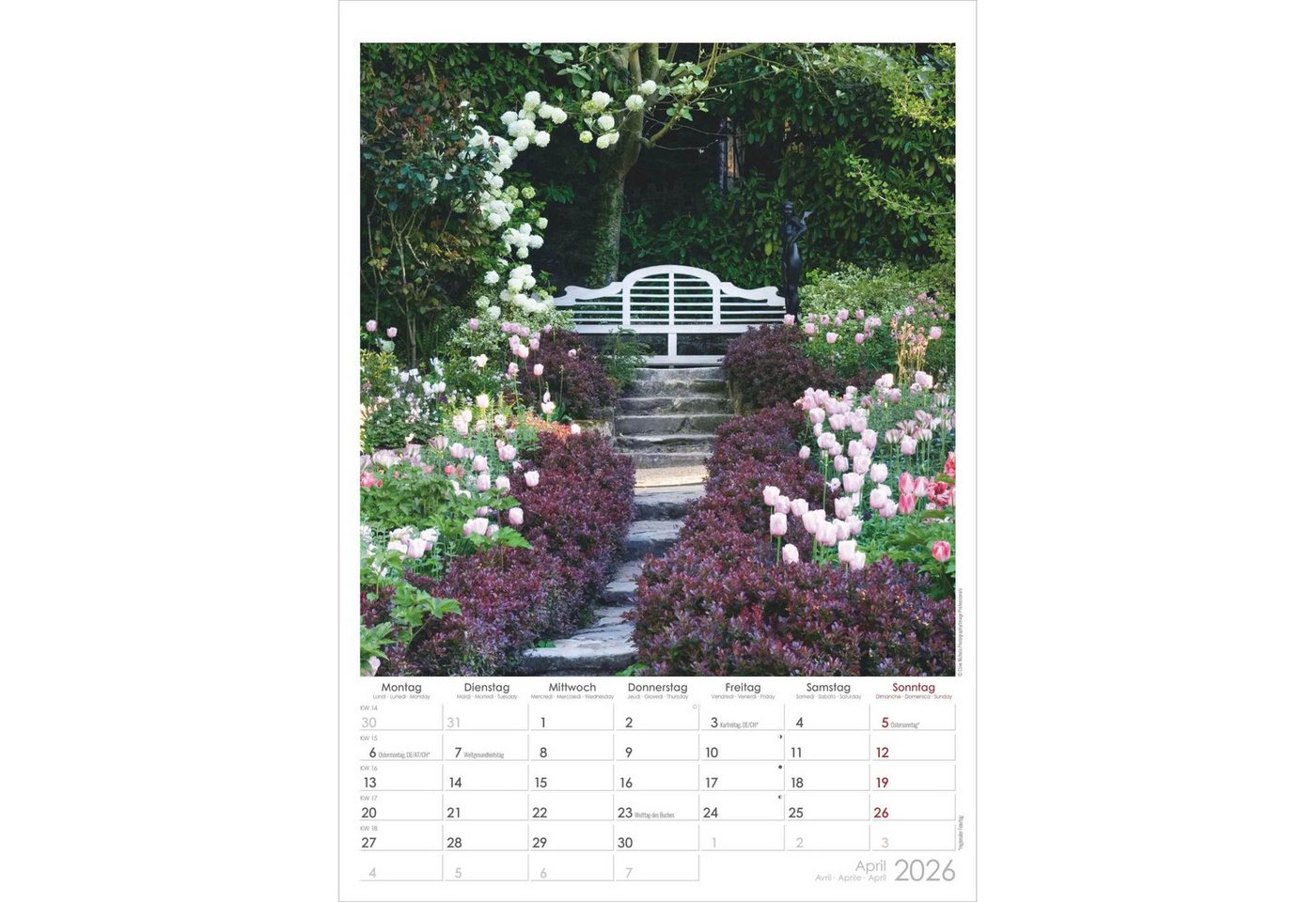 NEUMANN Wandkalender Traumgärten 2027