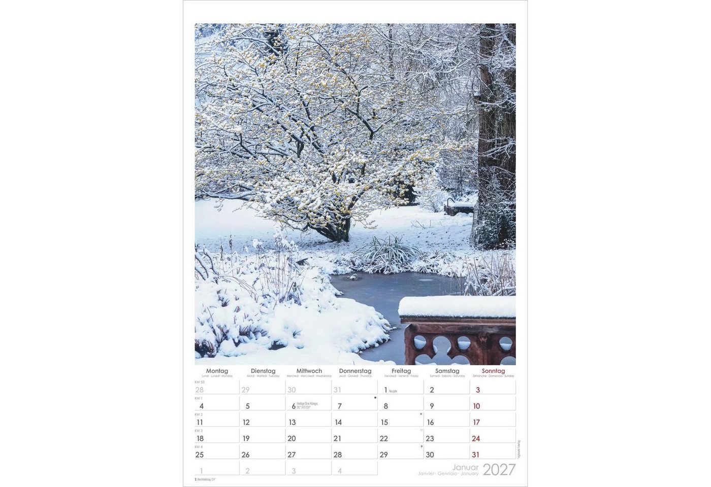 NEUMANN Wandkalender Traumgärten 2027 Bild 5