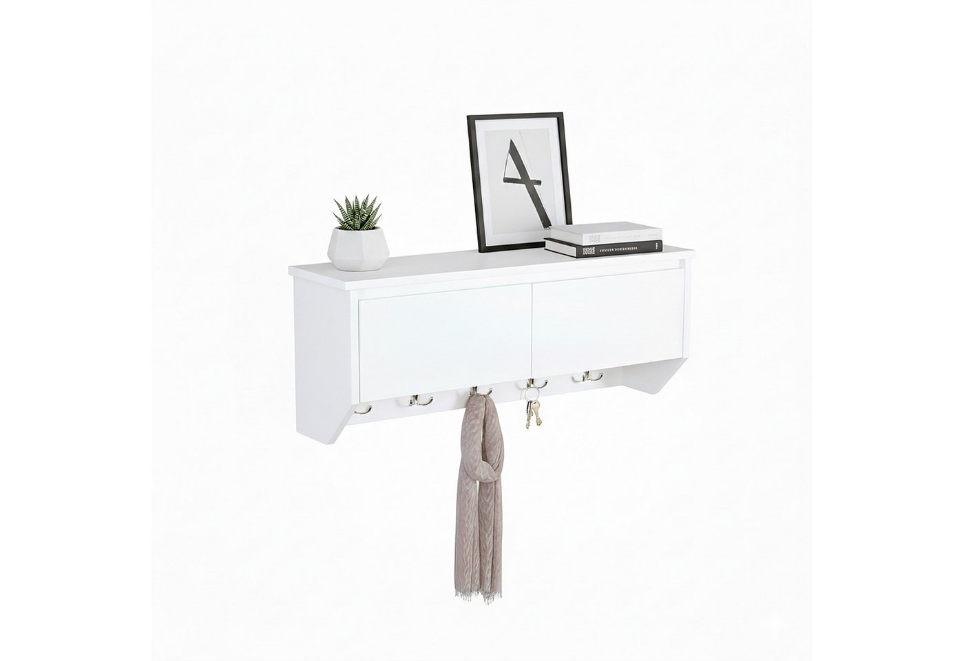 relaxdays Wandgarderobe 5 Haken mit Stauraum (1 St) Bild 5