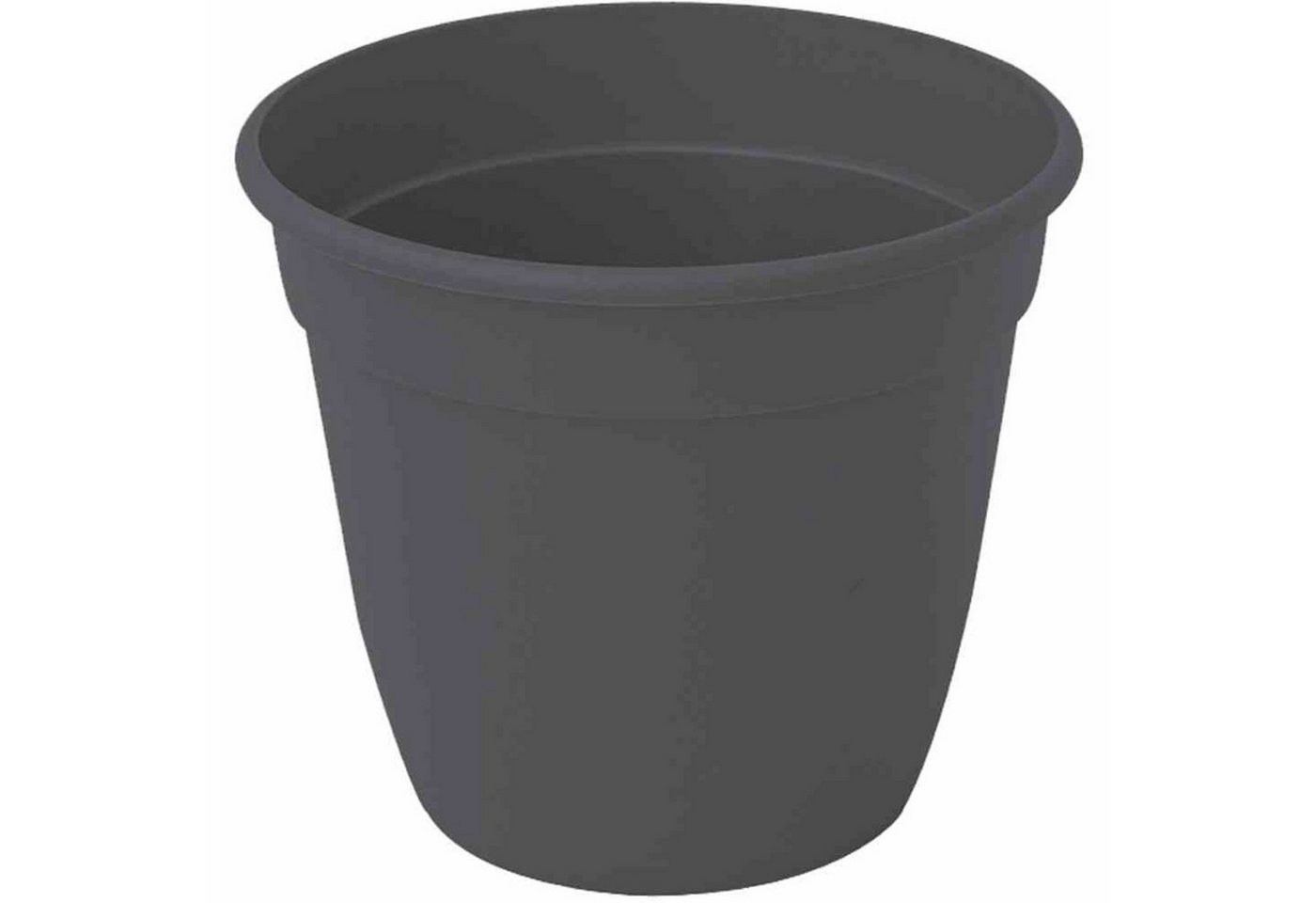 GARDAMO Pflanzkübel Pflanztopf 16 cm anthrazit Rund Kunststoffgefäß mit Bodenlöchern