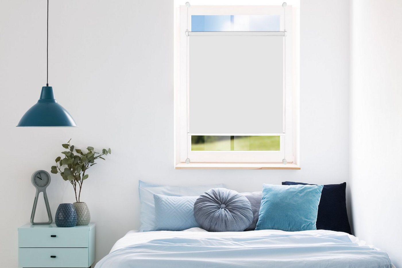 Seitenzugrollo Rollo verspannt Klemmfix ohne Bohren, ondeco, Lichtschutz, ohne Bohren, verspannt, Klemmfix, im Fixmaß Bild 3