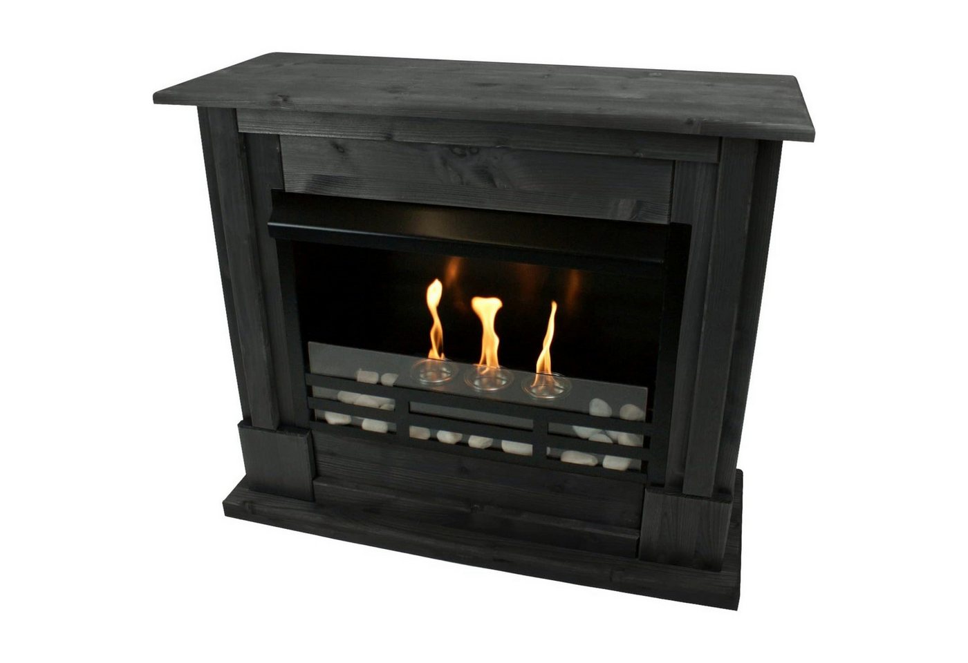 Kaminbau Mierzwa Echtfeuer-Dekokamin Emily Premium (Brenngel & Bio-Ethanol Kamin Premium), Farbwahl, Sicherheitsglas Wahl, Gelkamin, Ethanolkamin