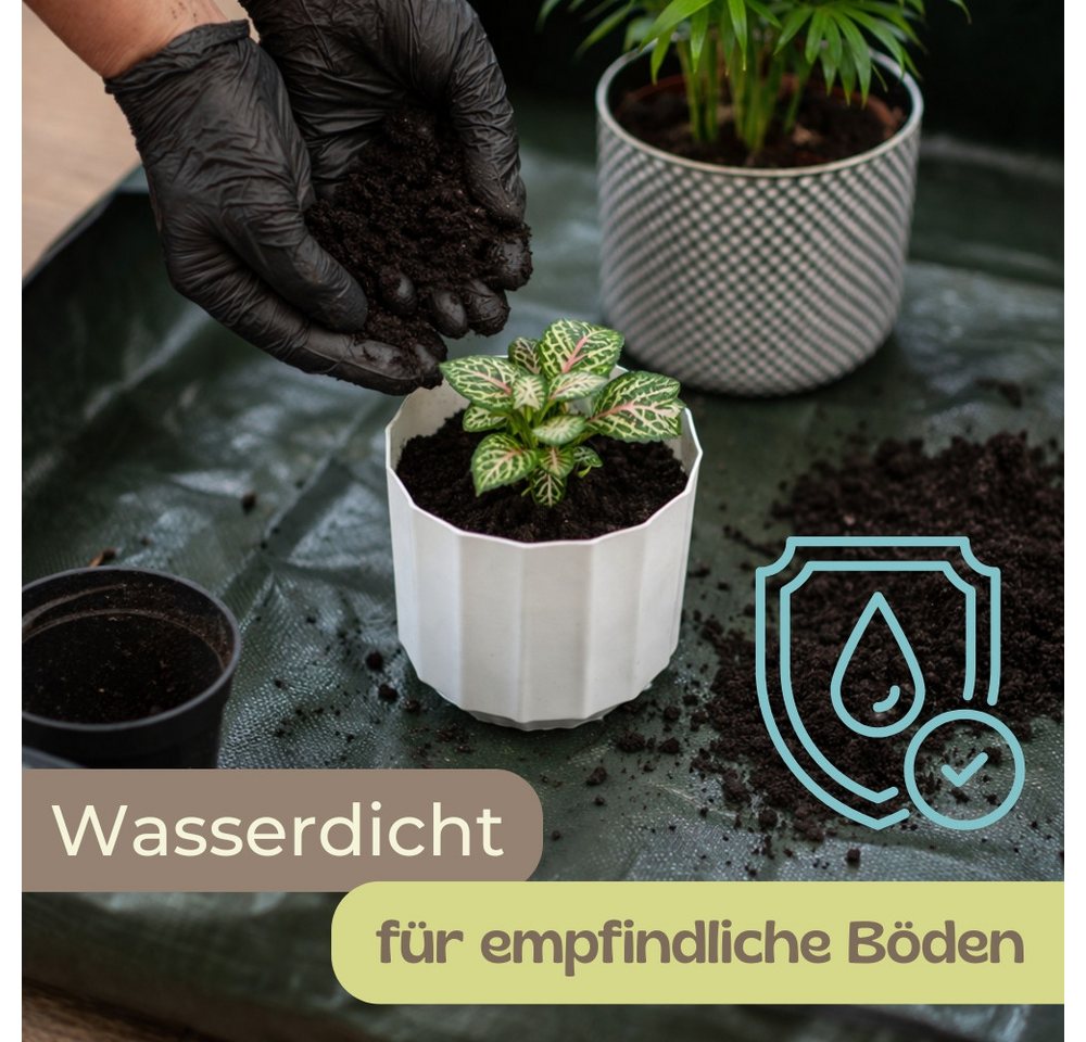 GarPet Pflanztisch 2er Set Pflanzen Umtopfmatte Wasserdicht Pflanzunterlage Faltbar 70x70 Bild 4