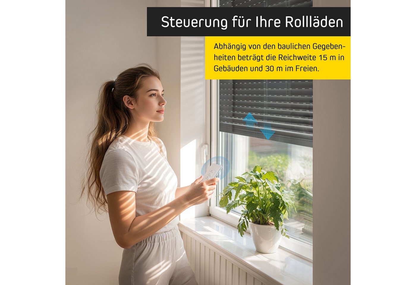jalousiescout Rollladen-Funksteuerung Funk-Handsender MK 1-Kanal MK 01, für Rollläden & MarkisenRollläden & Markisen, 1-tlg., 1 Stück, batteriebetrieben