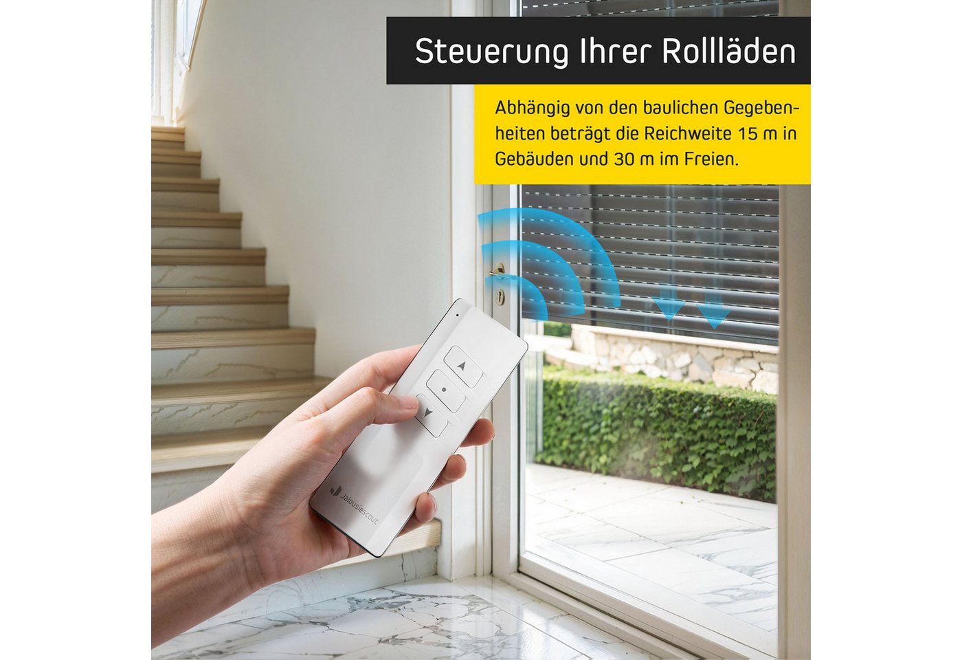 jalousiescout Rollladen-Funksteuerung Funk-Handsender MK 1-Kanal MK 01, für Rollläden & MarkisenRollläden & Markisen, 1-tlg., 1 Stück, batteriebetrieben Bild 3