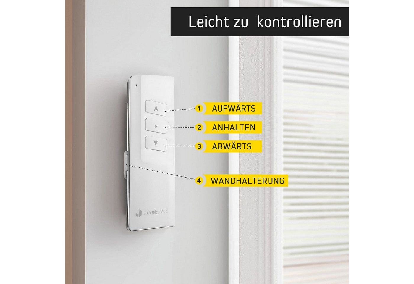 jalousiescout Rollladen-Funksteuerung Funk-Handsender MK 1-Kanal MK 01, für Rollläden & MarkisenRollläden & Markisen, 1-tlg., 1 Stück, batteriebetrieben Bild 5