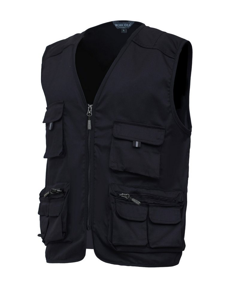 WORK IDEA Arbeitsweste Herren Outdoor Arbeitsweste, Mehrtaschen Angelweste (1-tlg) leichte atmungsaktive Tarnmuster Sommerweste