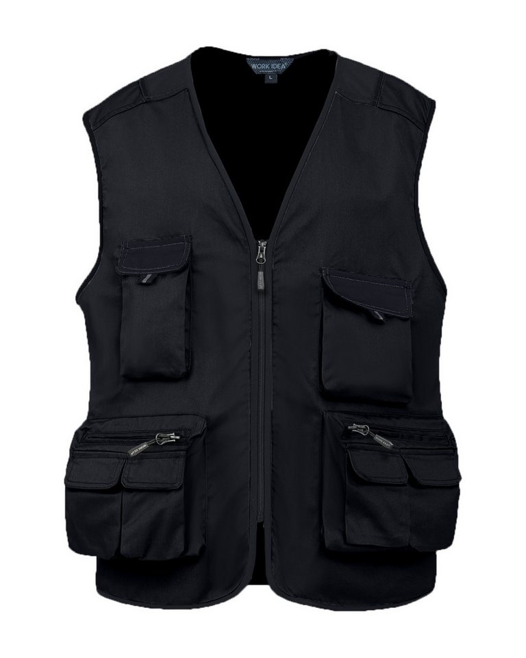 WORK IDEA Arbeitsweste Herren Outdoor Arbeitsweste, Mehrtaschen Angelweste (1-tlg) leichte atmungsaktive Tarnmuster Sommerweste Bild 3