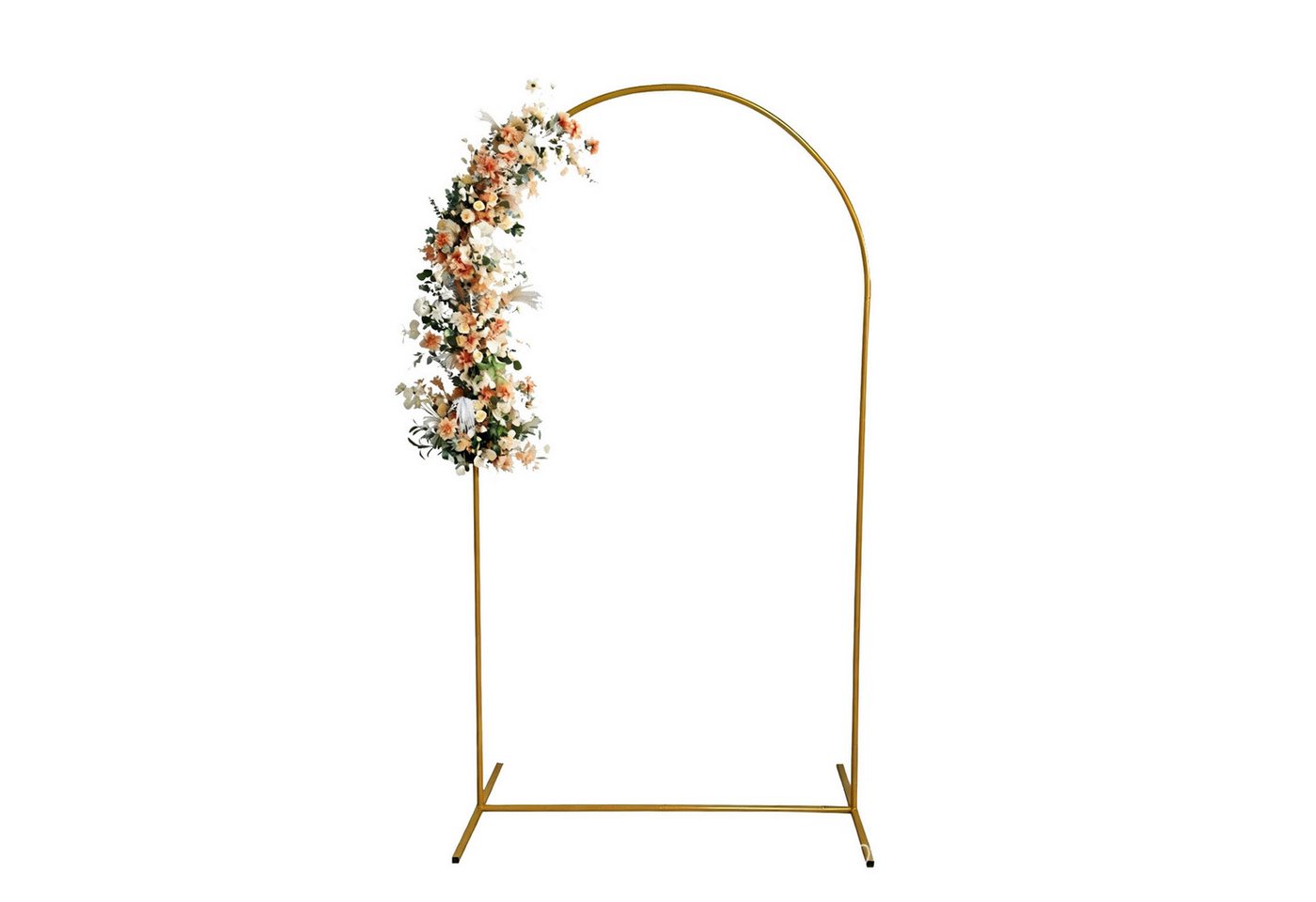GARRYFIZH Rosenbogen Goldener Traubogen Metall 80x180 cm Deko Bogen für Hochzeit Party, Ballonbogen Gestell für Hochzeit, Geburtstag, Garten & Events