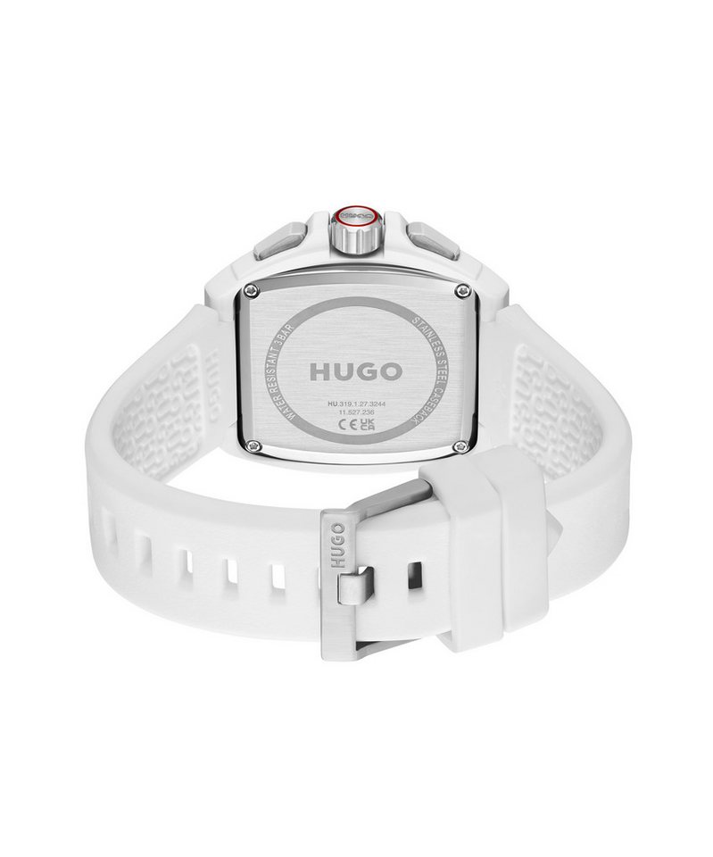 HUGO Multifunktionsuhr #HUGO ID SKELETON 1530445, Quarzuhr, Armbanduhr, Herrenuhr, Silikonarmband, analog Bild 3