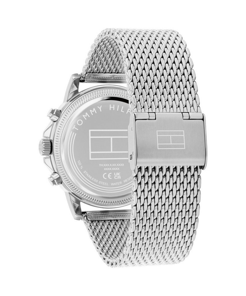 Tommy Hilfiger Multifunktionsuhr Stewart 1710749, Quarzuhr, Armbanduhr, Herrenuhr, Edelstahlarmband, analog