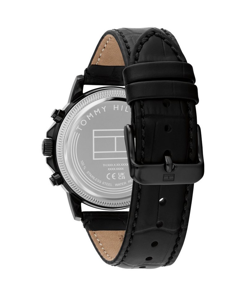 Tommy Hilfiger Multifunktionsuhr Stewart 1710748, Quarzuhr, Armbanduhr, Herrenuhr, Lederarmband, analog Bild 2