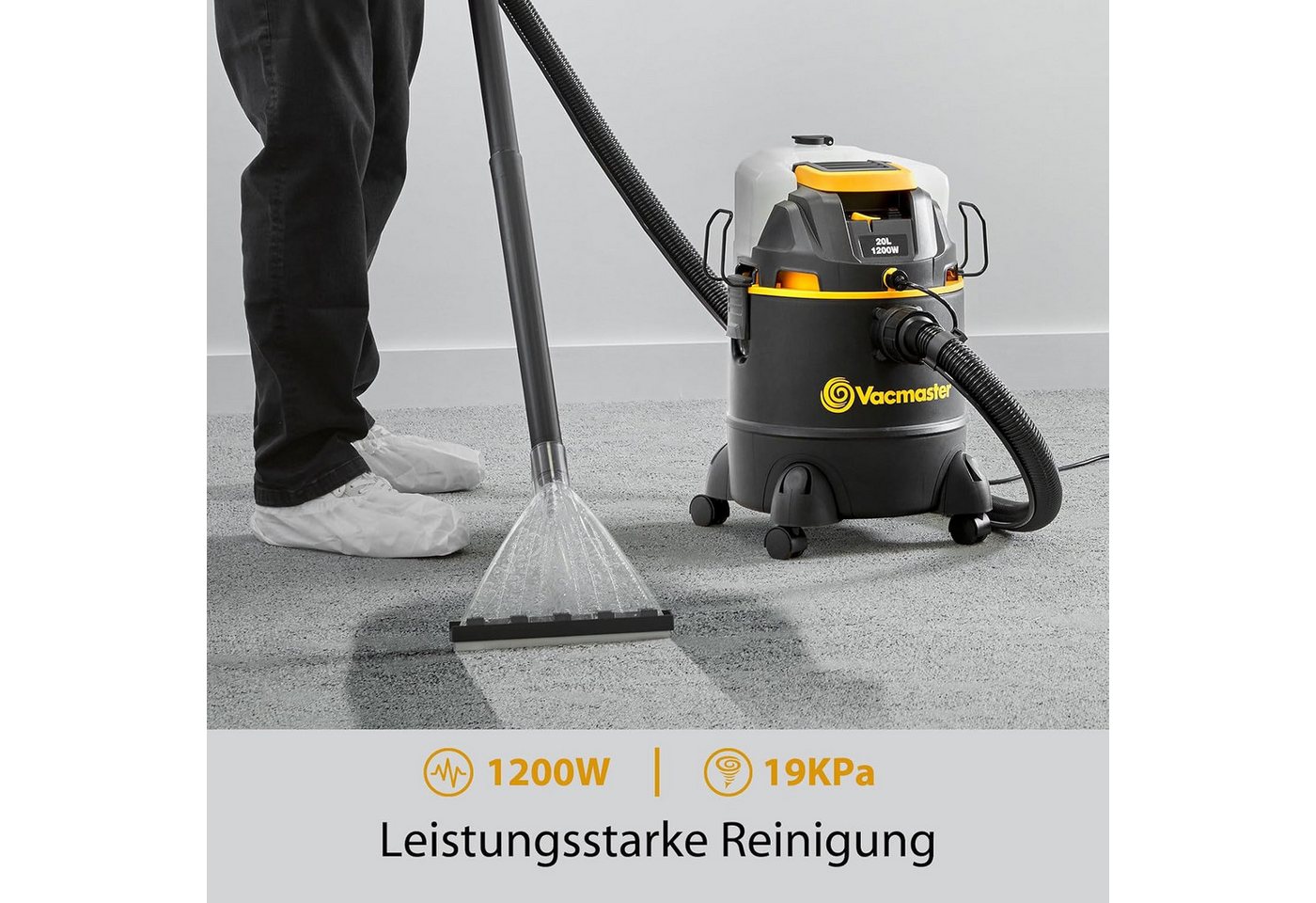 Vacmaster Teppichreinigungsgerät 3-in-1 Waschsauger Nass-Trockensauger & Teppichreinigungsmaschine, 1200 W, mit Dual-Tank, Sprühex-Bodenreiniger für Hartböden, Teppiche & Polster Bild 2