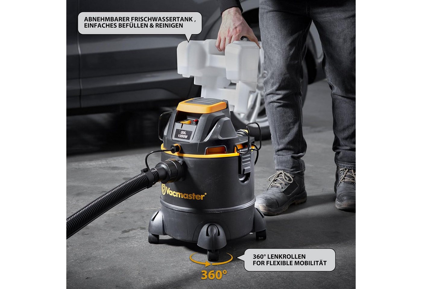 Vacmaster Teppichreinigungsgerät 3-in-1 Waschsauger Nass-Trockensauger & Teppichreinigungsmaschine, 1200 W, mit Dual-Tank, Sprühex-Bodenreiniger für Hartböden, Teppiche & Polster Bild 4
