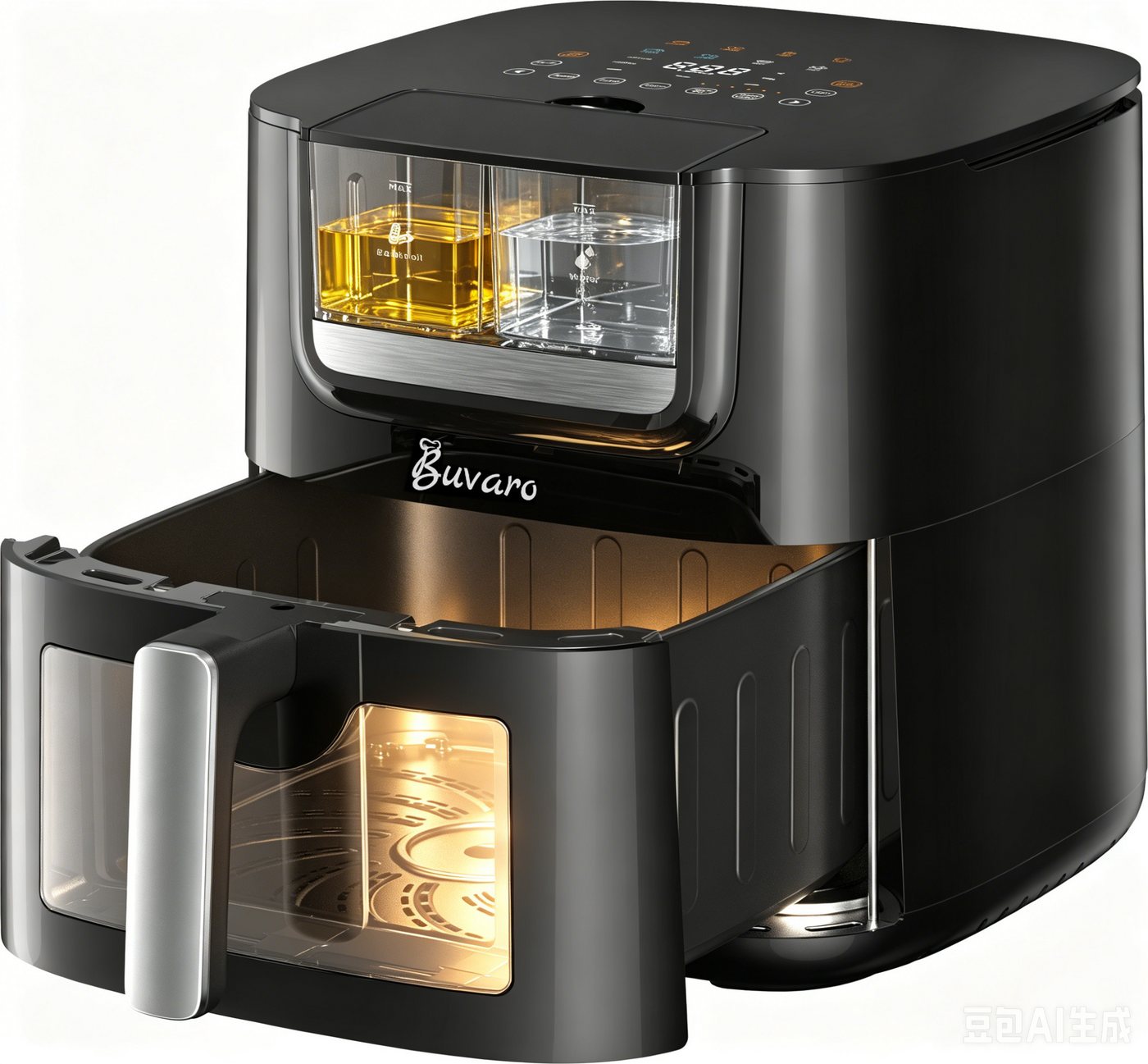 BUVARO Heißluftfritteuse AF-ZE7238-ZA mit 8 voreingestellte Programme, 1800 W, 7L mit automatischer Öl- und Wassersprühfunktion Bild 4