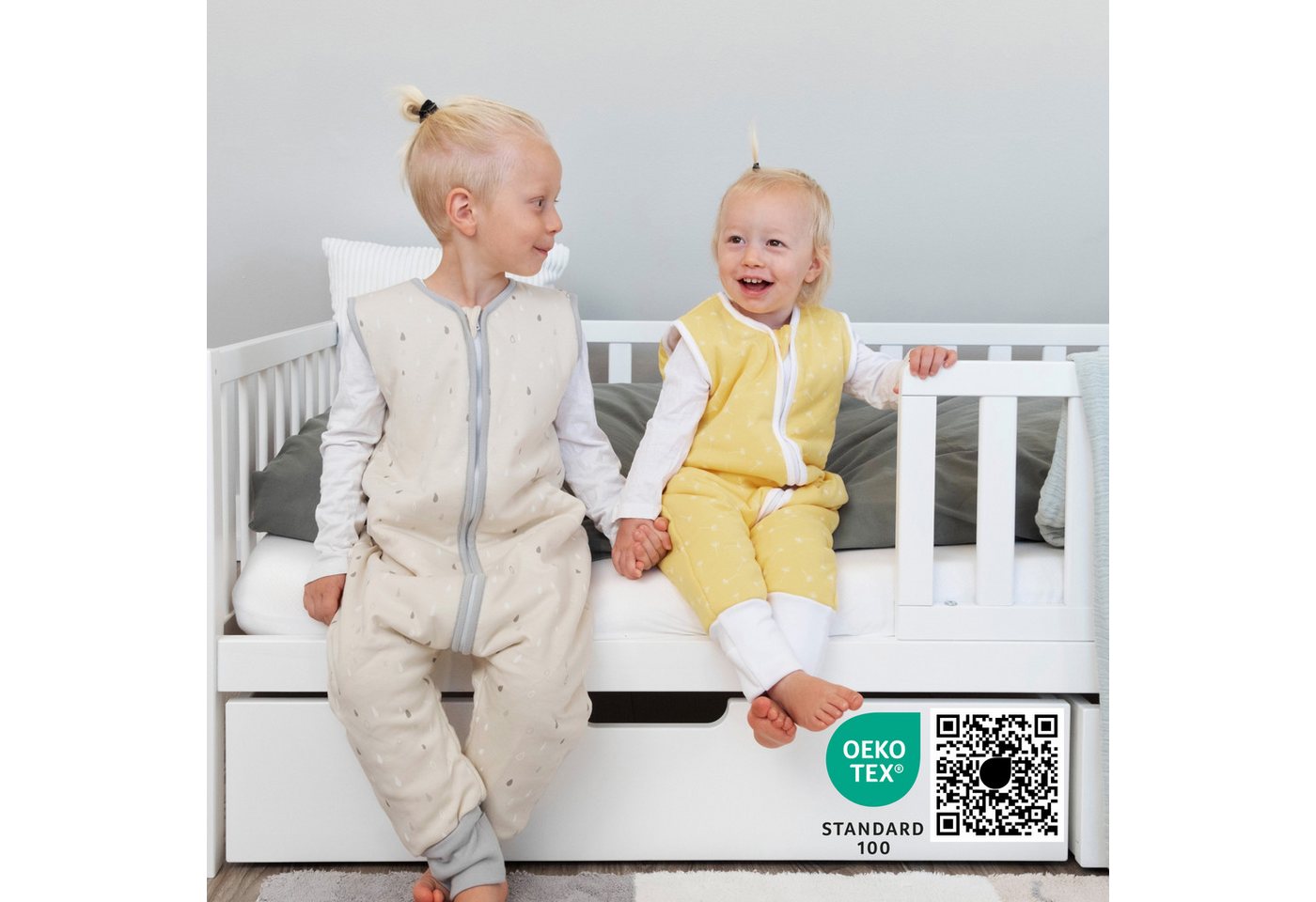 Ehrenkind Babyschlafsack Schlafsack mit Füßen 2.5 TOG, Bio-Baumwolle, Ganzjahr (Standard by OEKO-TEX, 100% Bio-Baumwolle, 2.5 TOG, Ganzjahresschlafsack mit Beinen), Baby Schlafsack, Schlafsack Baby