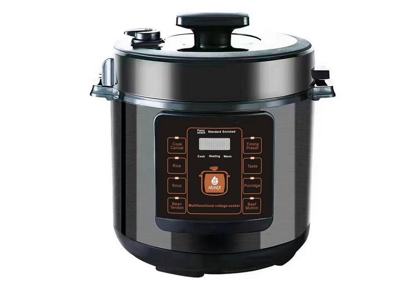 ibettertec Reiskocher Digitaler Reiskocher mit Dampfgarer, Schnellkochtopf 8 Programme, 6 Liter Schnellkochtopf, Schongarer, Warmhaltefunktion, Timer Bild 3