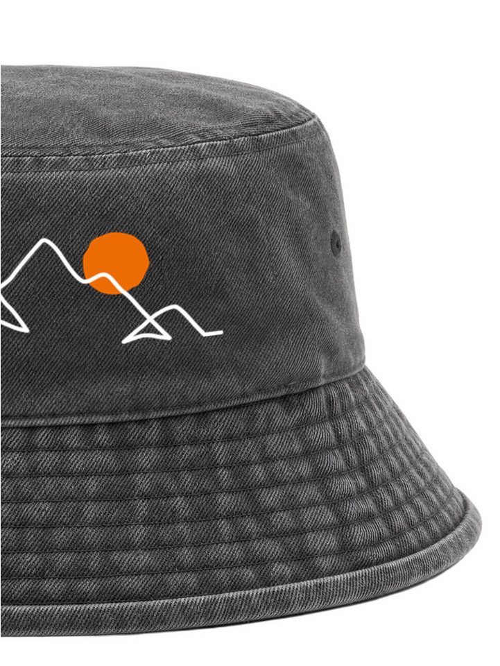 Neverless Fischerhut Anglerhut mit Print Berg Linie Bucket Hat Baumwolle Neverless® Bild 5