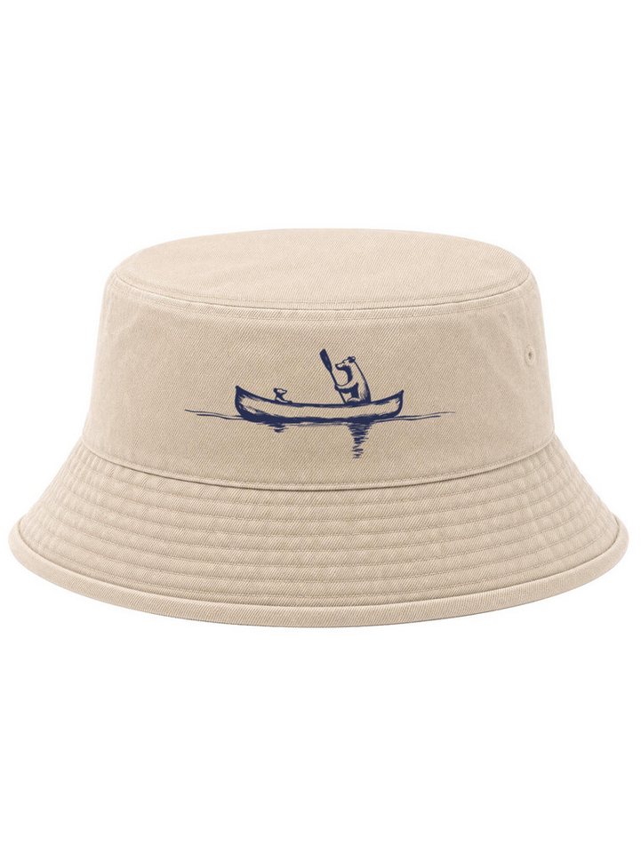 Neverless Fischerhut Anglerhut mit Print Bär Kanu Bucket Hat Baumwolle Neverless® Bild 5